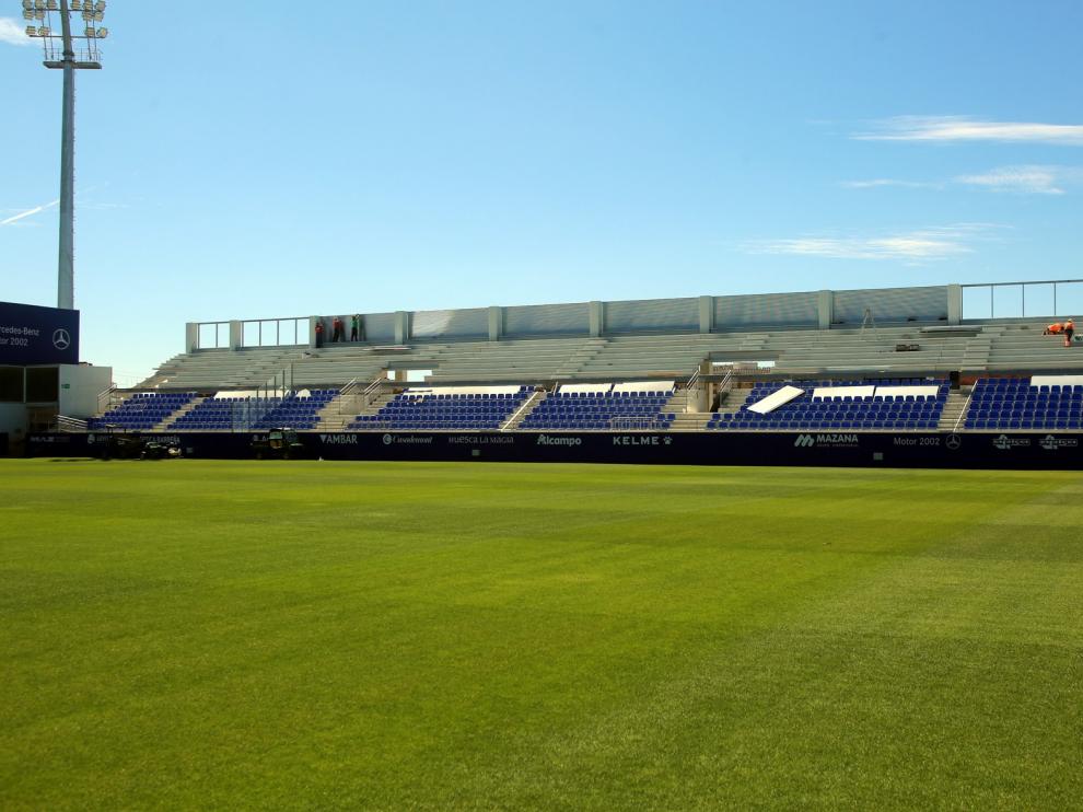 La nueva grada ya tiene soporte para asientos