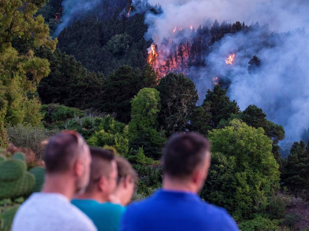 El incendio de Gran Canaria avanza y llega hasta Tamadaba