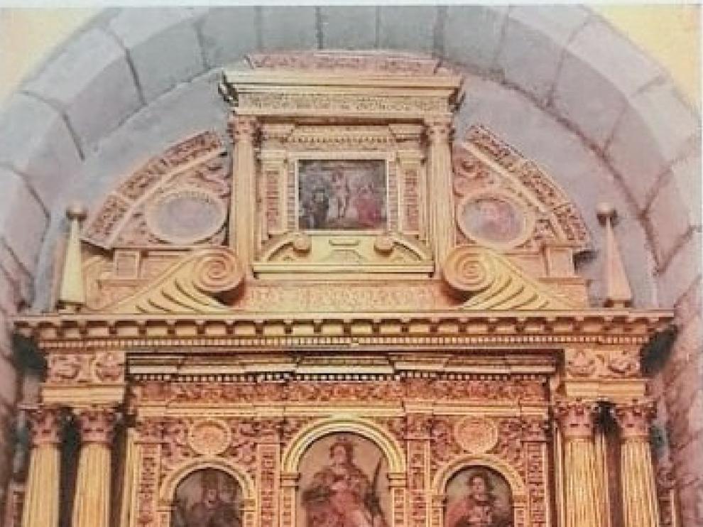 Yebra de Basa quiere restaurar el retablo de Santa Orosia para 2020