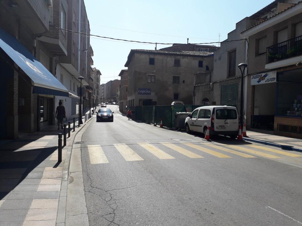 La calle Santa Bárbara de Monzón tendrá paso alternativo este jueves por la reparación de un socavón