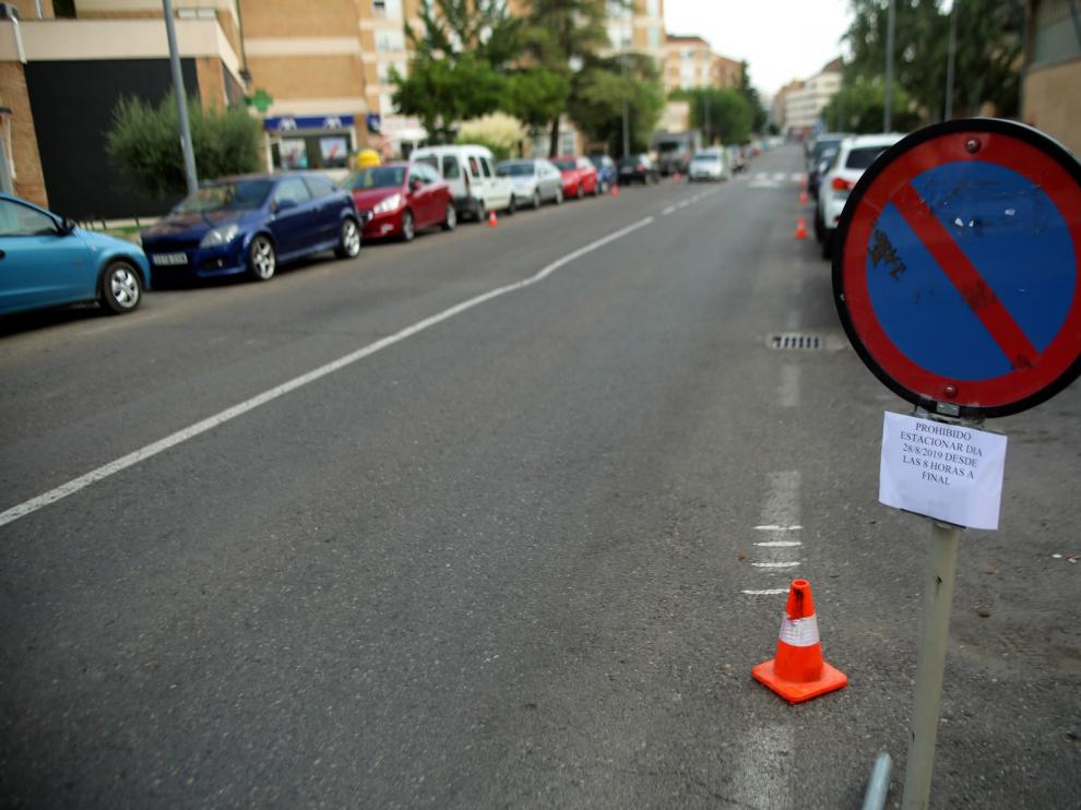 Restricciones al tráfico este lunes en la avenida Martínez de Velasco de Huesca