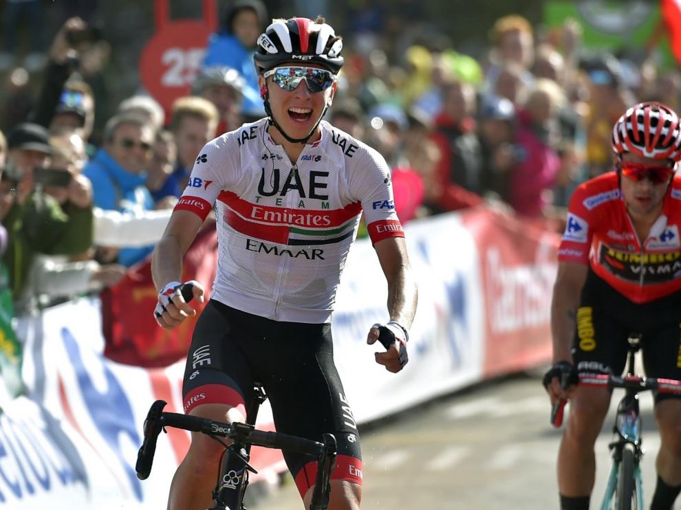 Eslovenia reina en Los Machucos, etapa para Pogacar y Roglic más líder