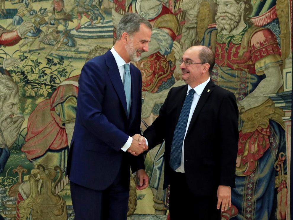 Javier Lambán urge ante el Rey a que se forme Gobierno