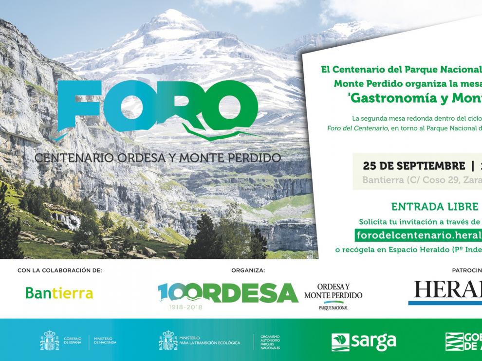 “Gastronomía y montaña”, segunda mesa redonda del Foro del Centenario de Ordesa y Monte Perdido
