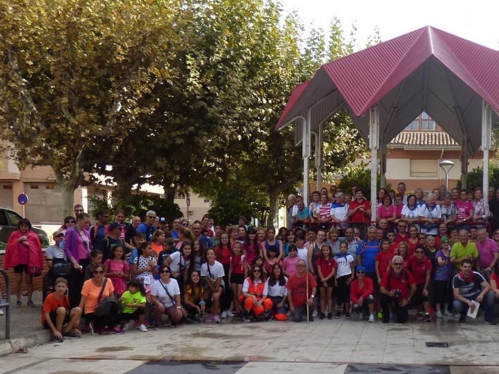 Los vecinos de Barbastro caminan contra el cáncer en su Interbarrios
