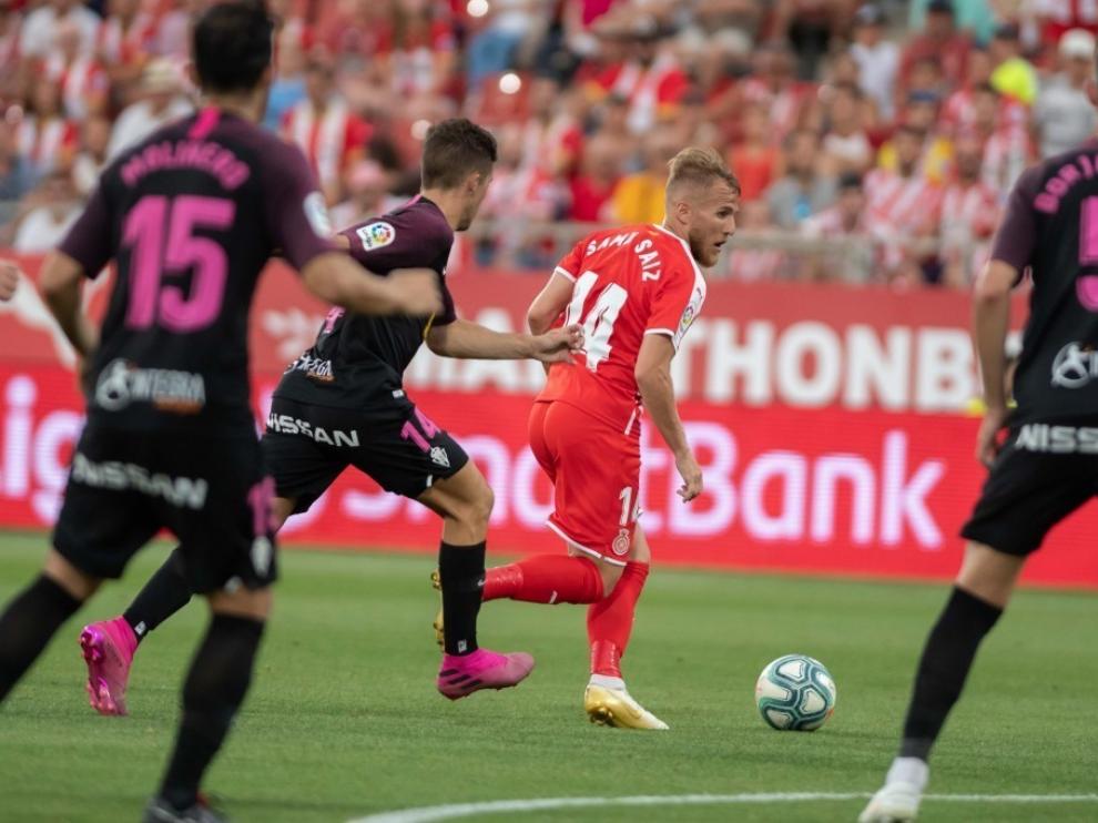 Álex Gallar y Samu Saiz regresan este sábado a El Alcoraz con el Girona