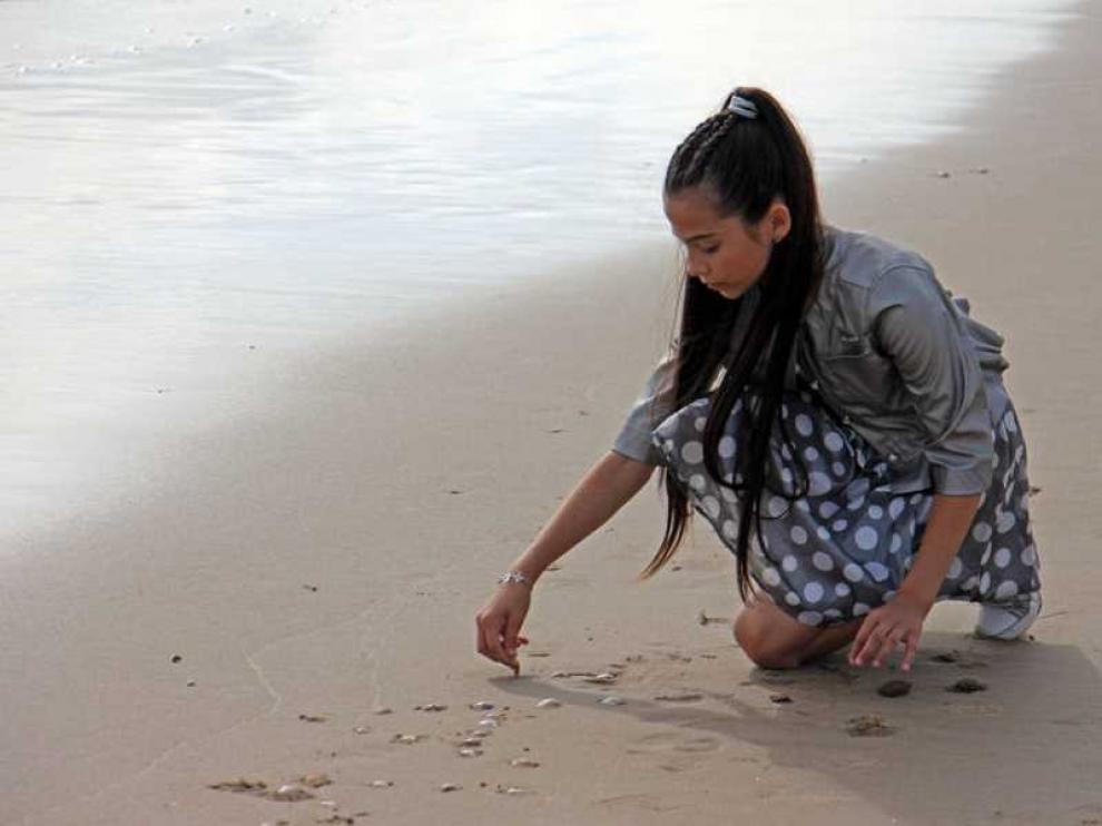 Melani graba en Valencia el videoclip de la canción "Marte"