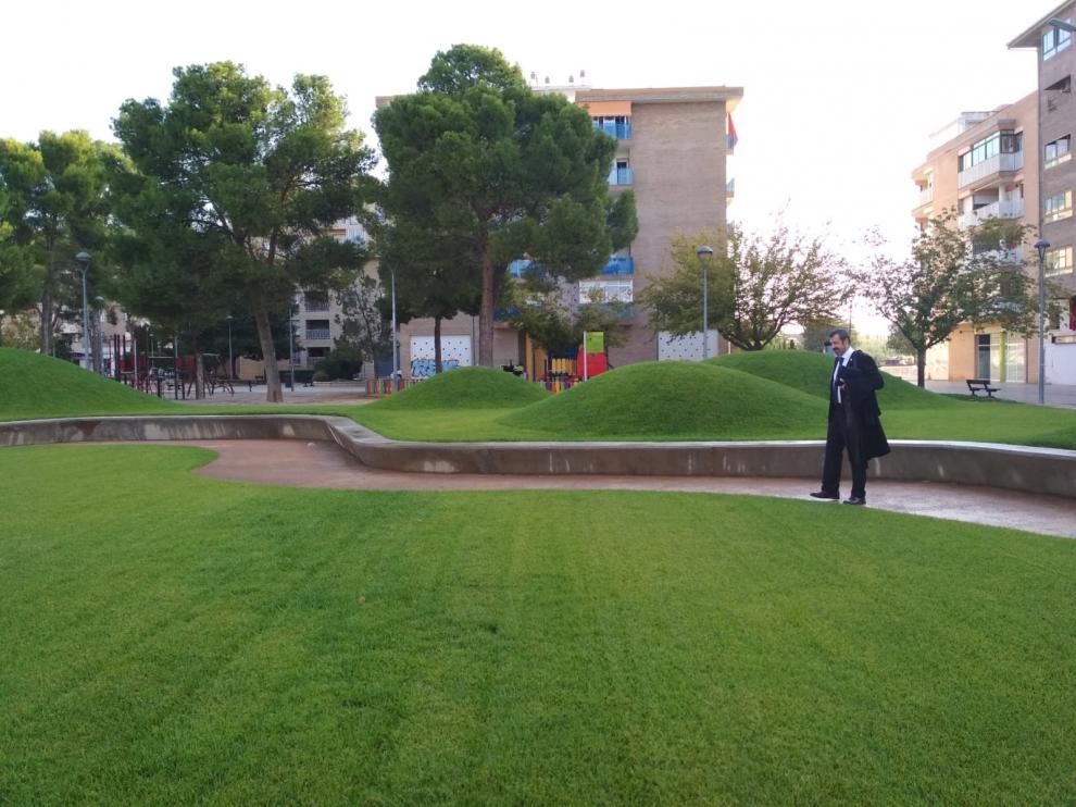 Finalizada la primera fase de la renovación del parque de San Martín de Huesca