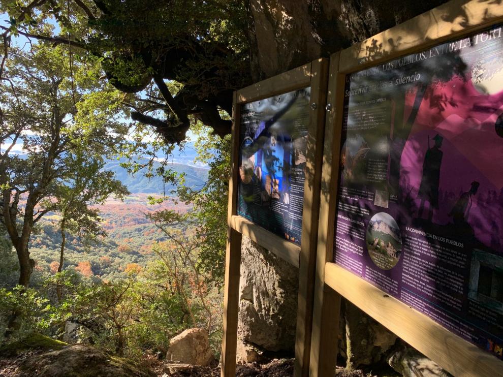 La DPH y el ayuntamiento de El Pueyo de Araguás recuperan el sendero del refugio de los maquis en la Peña Montañesa
