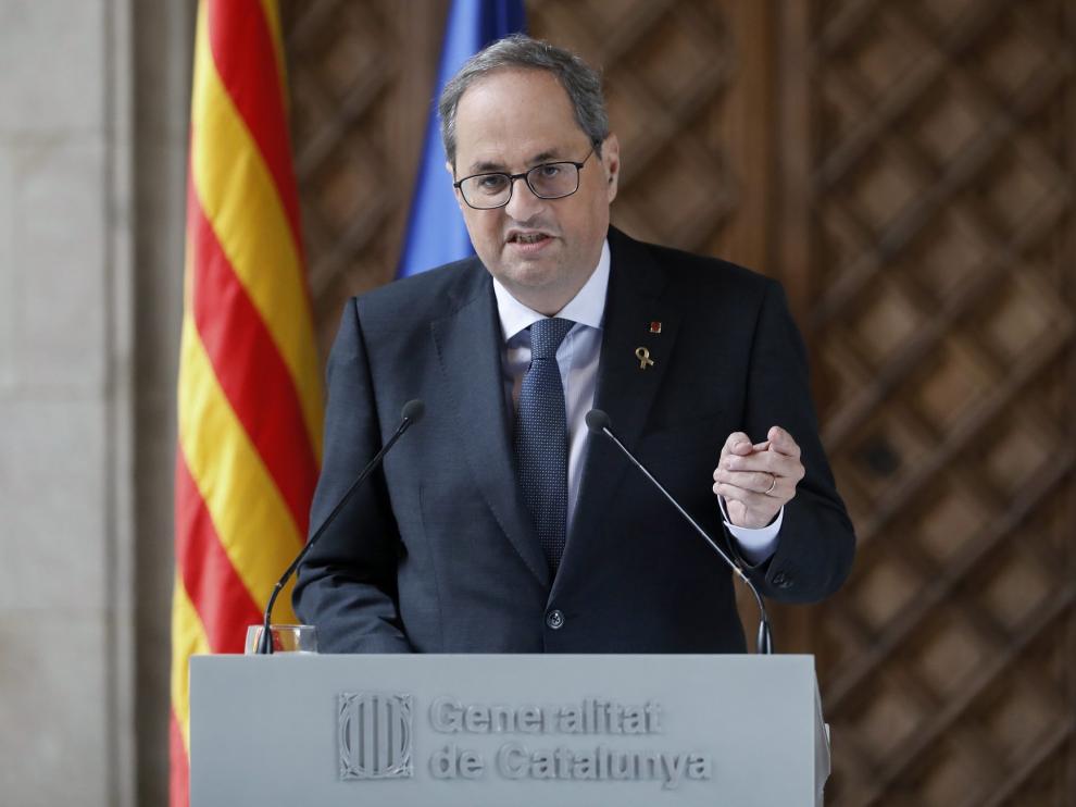 Torra pide que el Parlament le ratifique en el cargo: "A mí no me inhabilita ningún tribunal"