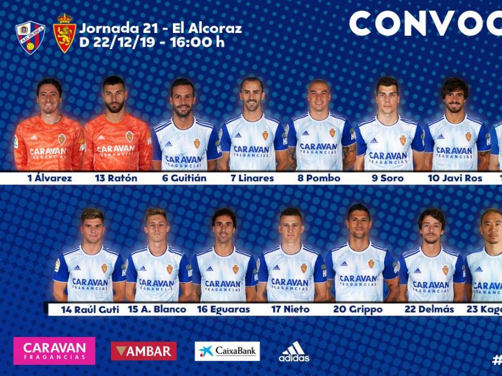 Cristian Álvarez regresa a la convocatoria del Real Zaragoza