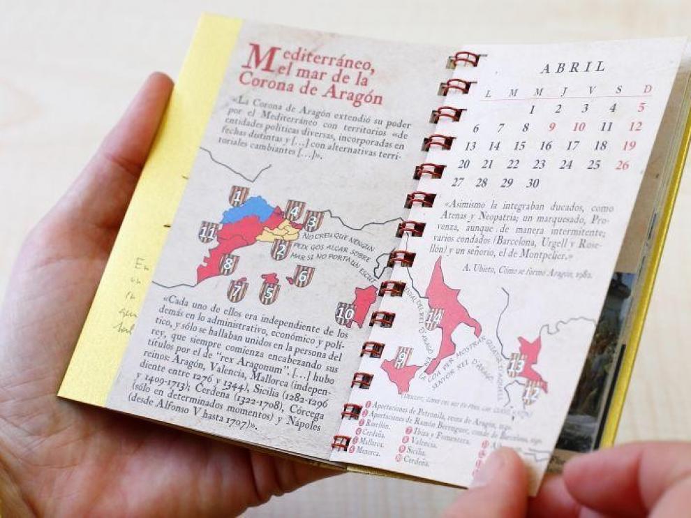 Lambán vuelve a felicitar el año con un calendario sobre la historia de Aragón