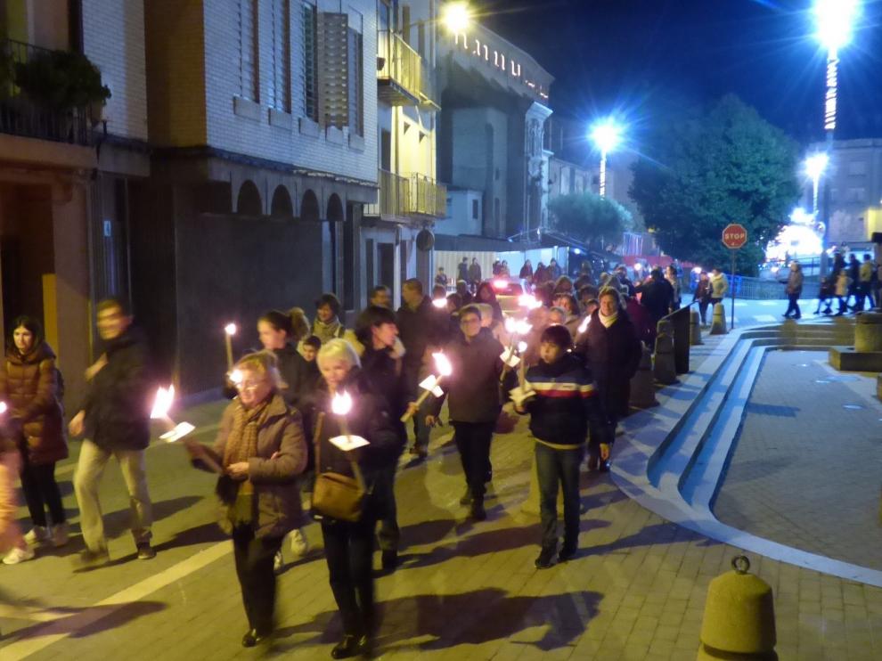 Unas 250 personas en el belén urbano de Barbastro