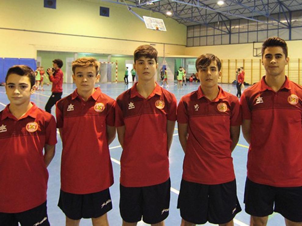 Seis jugadores de BM. Huesca al Nacional con Aragón