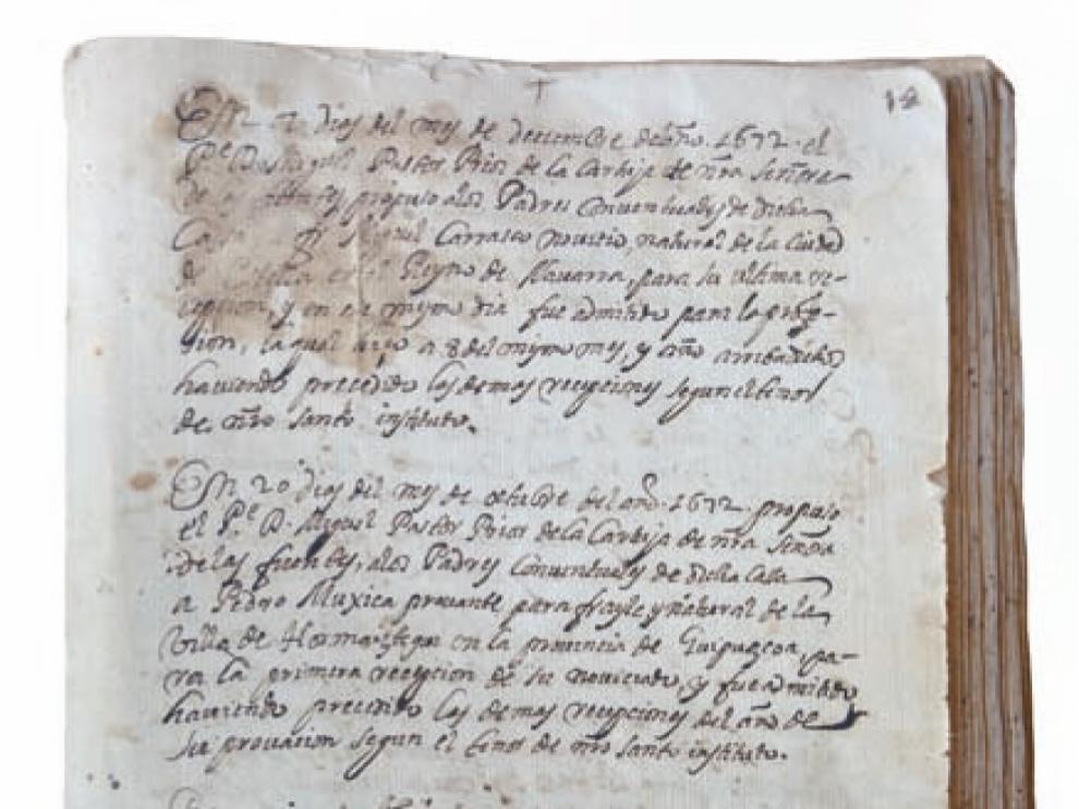 La Diputación de Huesca adquiere el libro de actas de La Cartuja de Las Fuentes