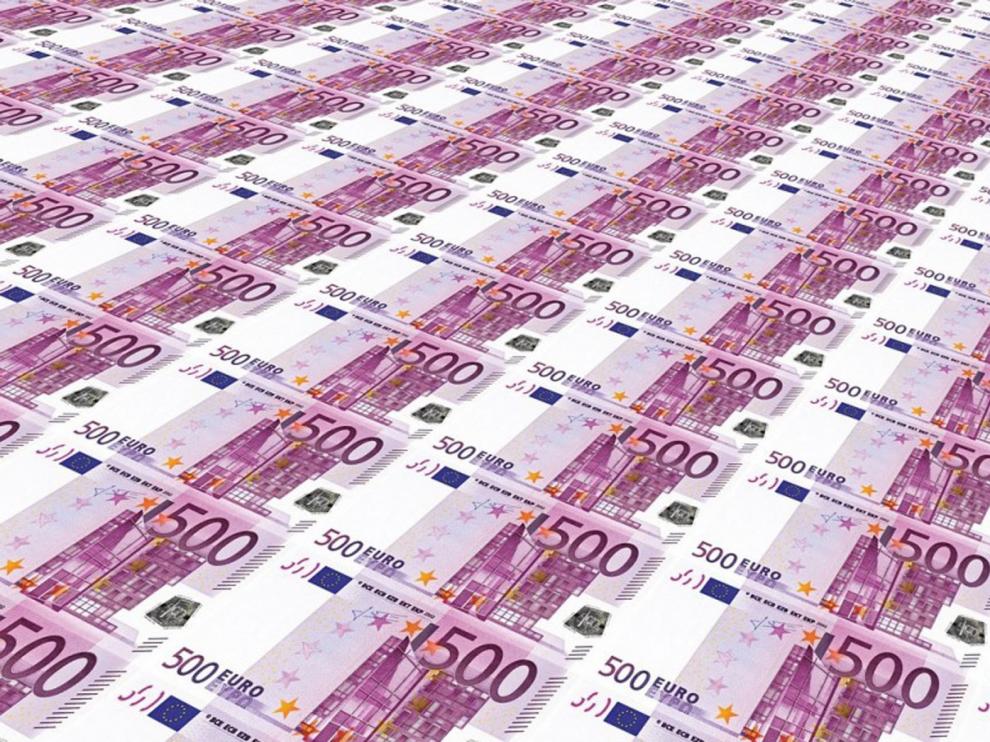 Los billetes de 500 euros, en su cifra más baja en 17 años