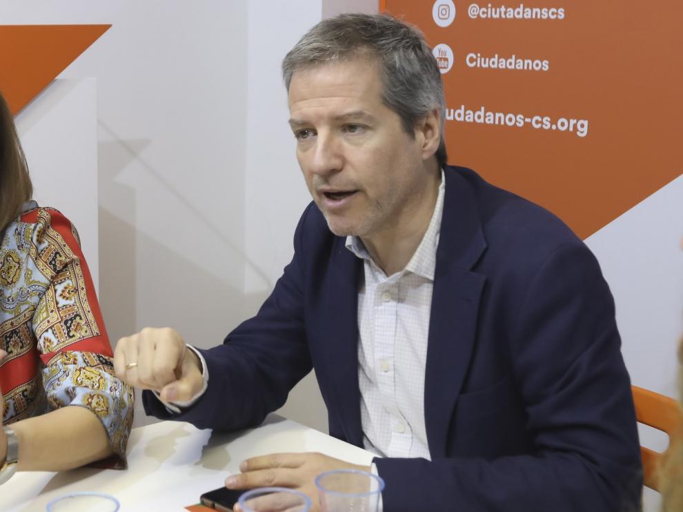 Pérez Calvo envía a Lambán las propuestas de Ciudadanos para abordar el Pacto de la Reconstrucción en Aragón