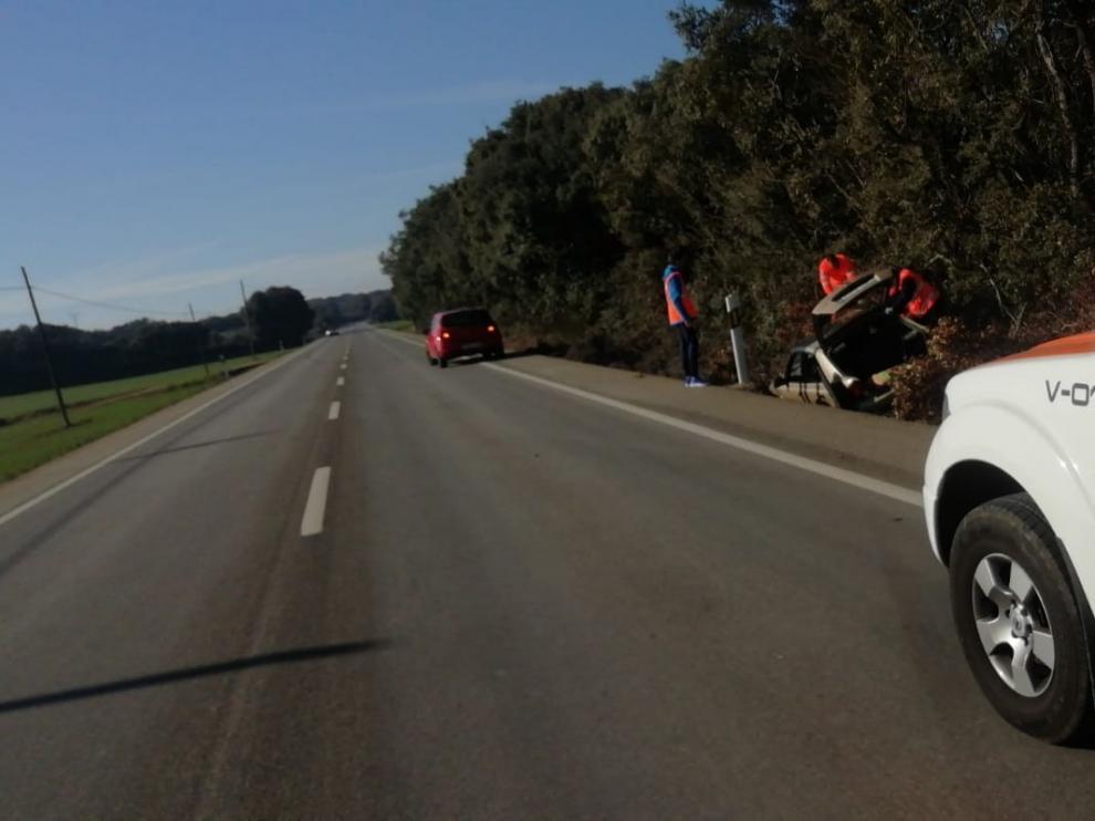 Se registra un nuevo accidente en "la recta del Pueyo" cerca de Barbastro