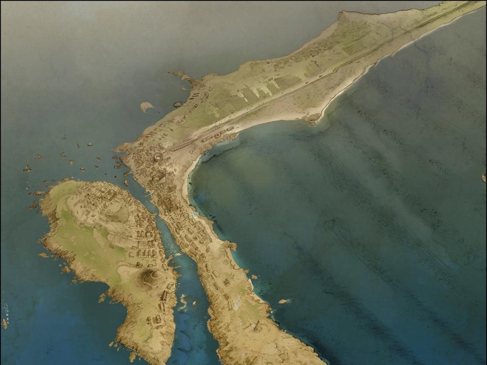 Cádiz fue dos islas separadas por un canal hasta la época romana