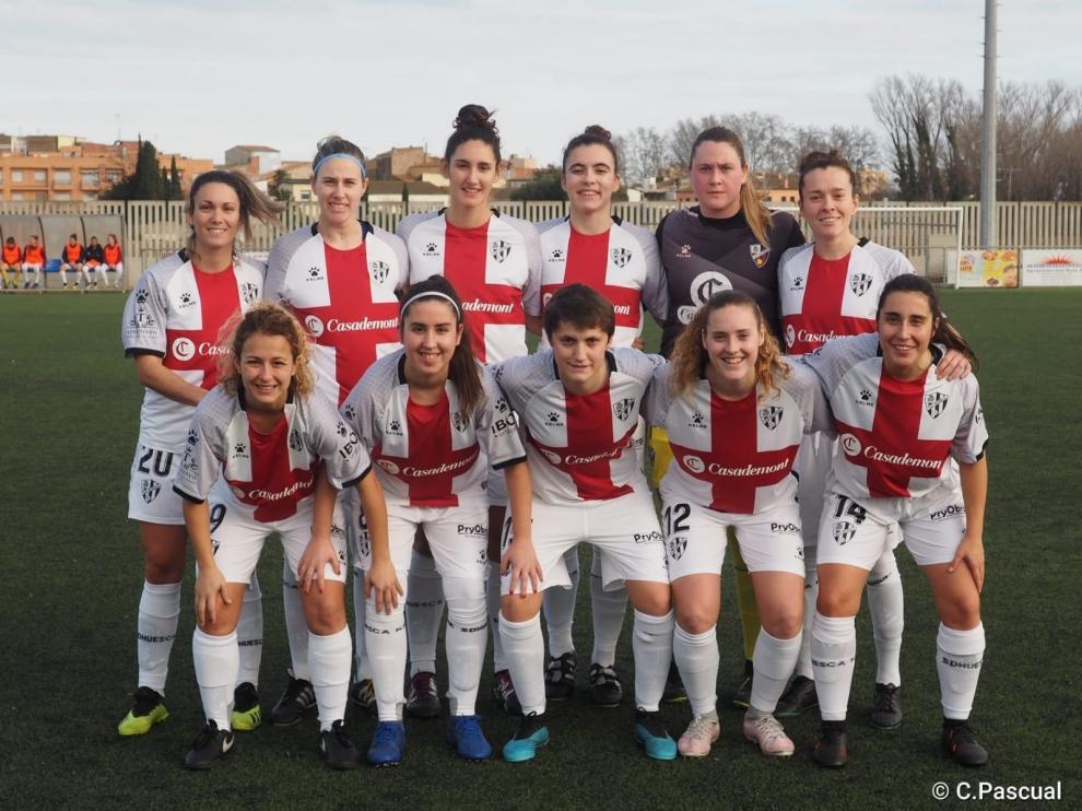 El Huesca femenino saca un luchado empate ante el Sant Pere Pescador