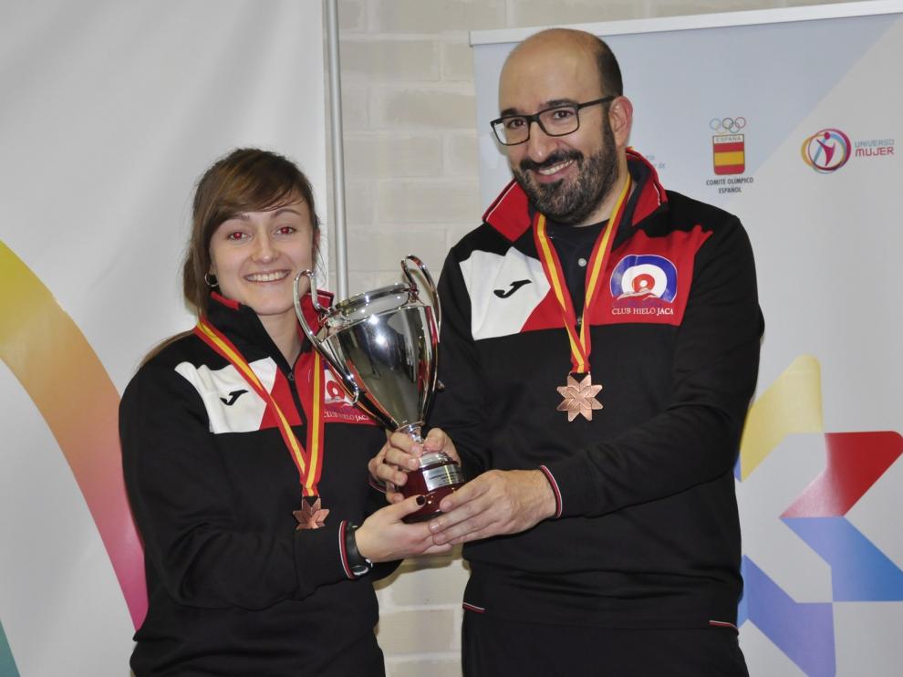 Lucas Munuera y Carmen Pérez, bronce en el Nacional de Dobles Mixtos de curling