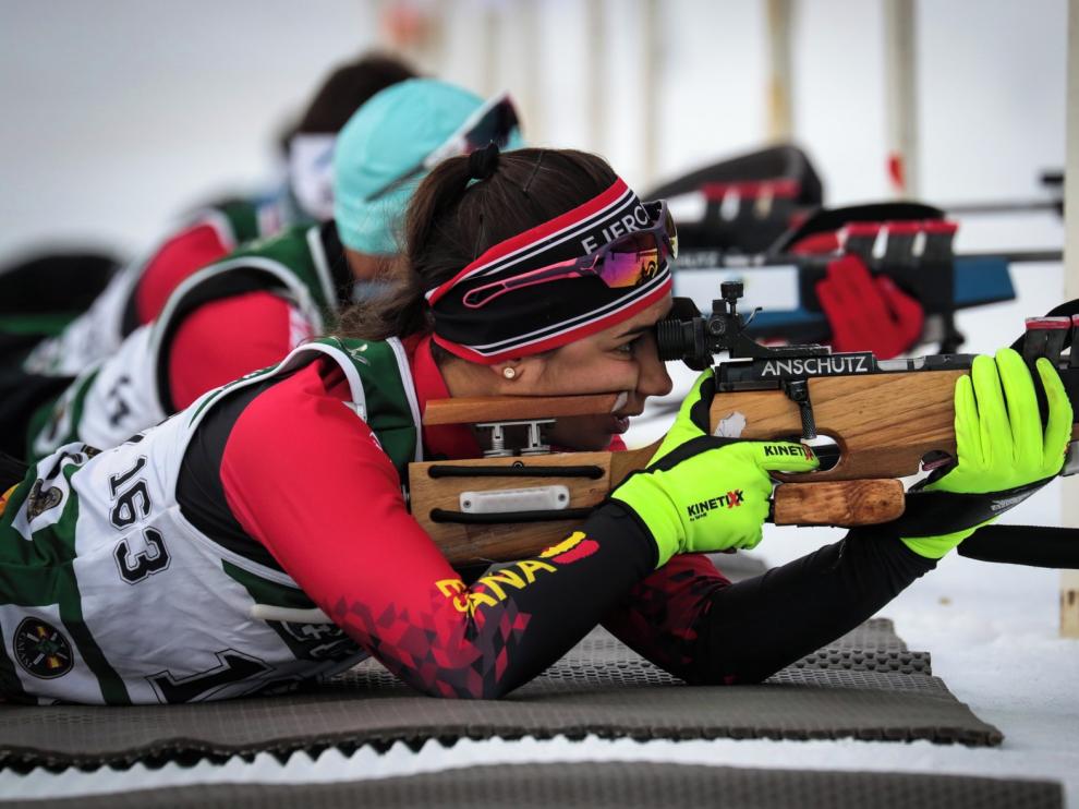 Lannes y Etxeberría se imponen en el biatlón