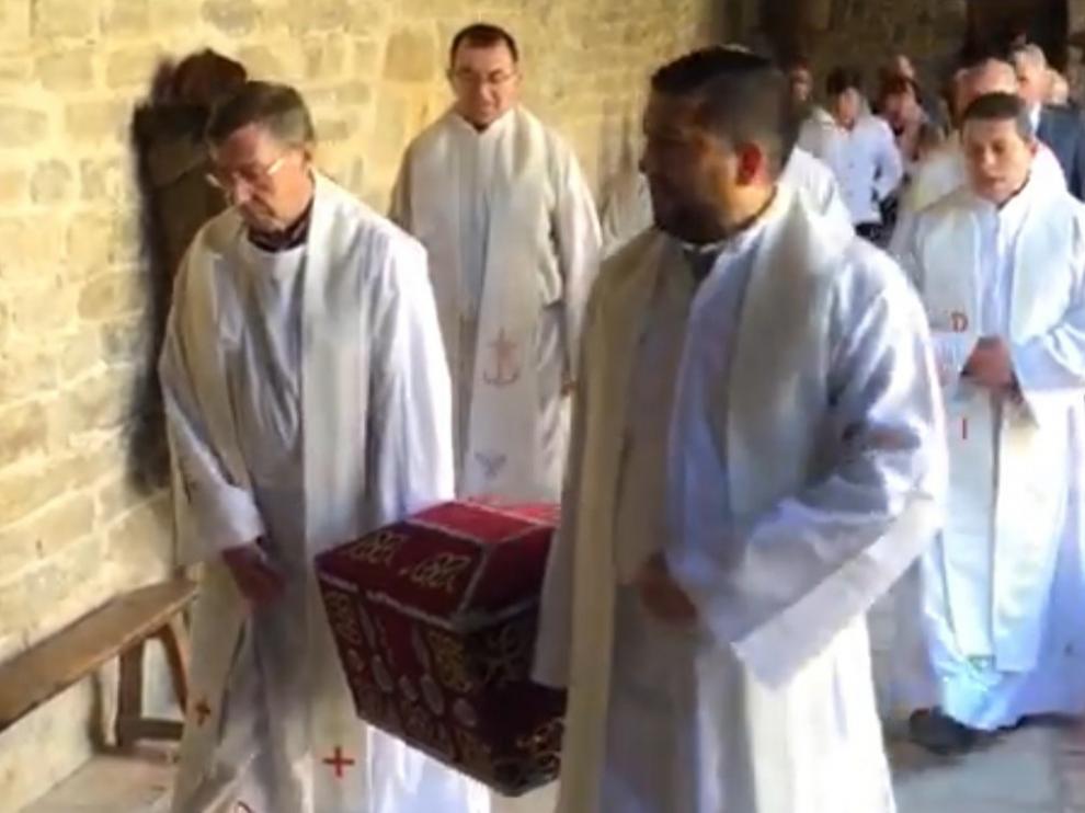 Roda de Isábena celebra San Valero con las reliquias del santo