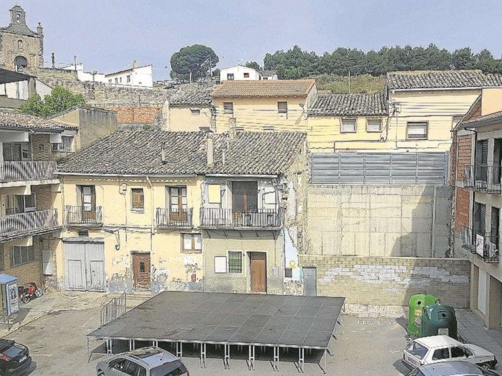 La ampliación de la plaza de España, obra destacada en Almudévar en 2020