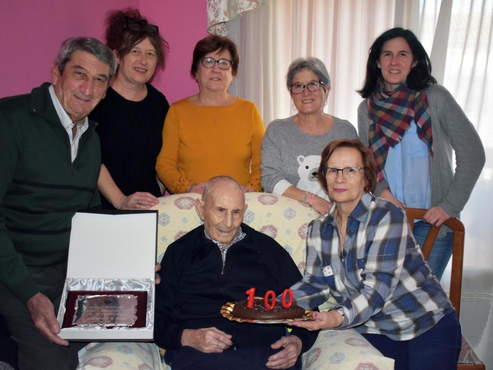 Francisco Rodríguez Corzo celebra su centenario en Lanaja