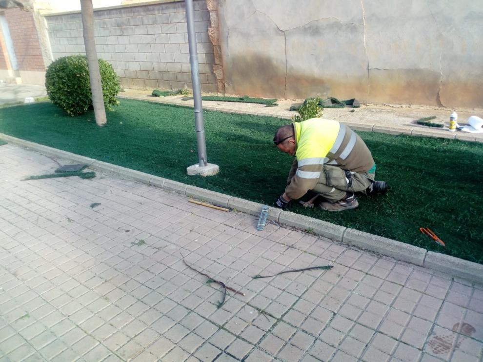 Continúan los trabajos de reparaciòn en varios puntos de Fraga