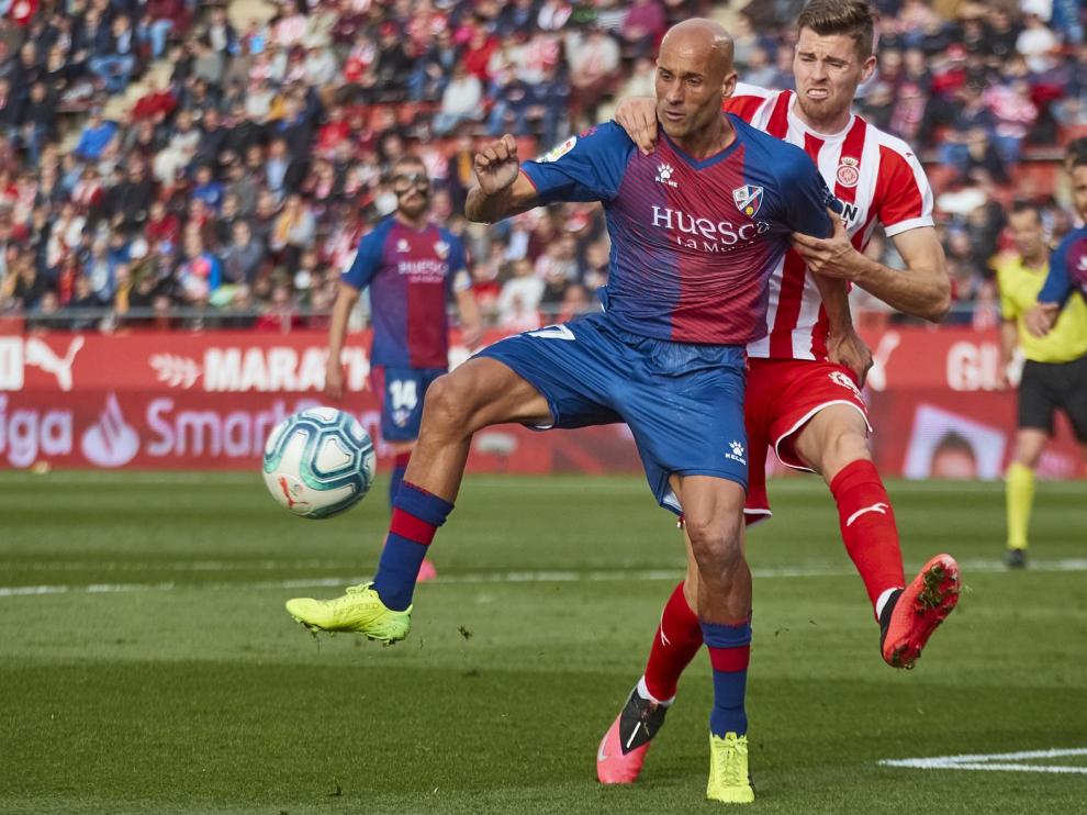 Mikel Rico lamenta la forma en la que ha perdido el Huesca ante el Girona