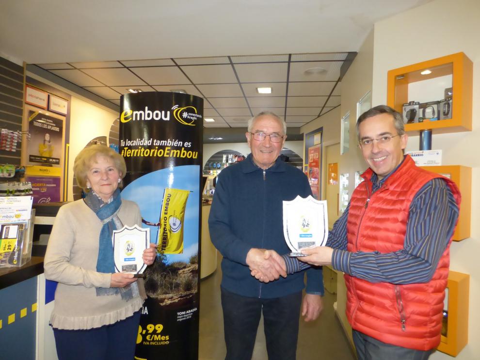 Sebastián Ascaso y Fermín Giménez, campeones comarcales de guiñote en el Alto Gállego