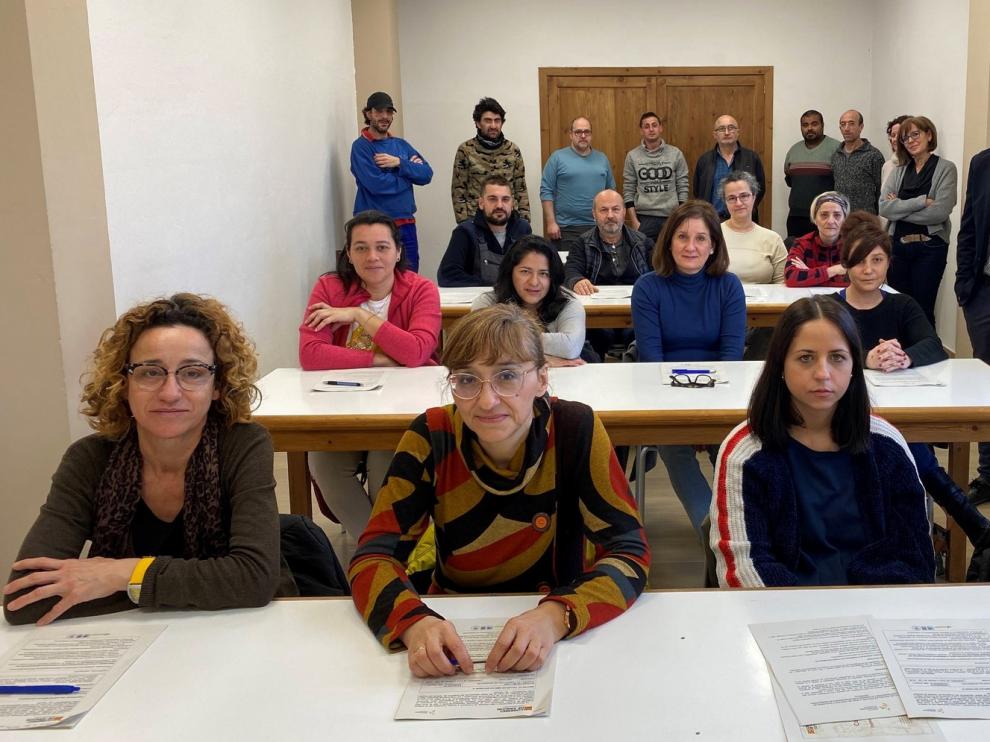 Albañilería y atención sociosanitaria, formación en el taller de Entabán
