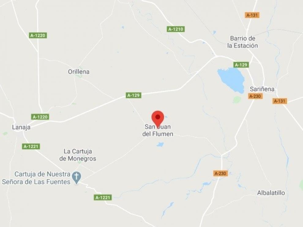 Dos heridos, uno grave, tras colisionar dos turismos en San Juan de Flumen