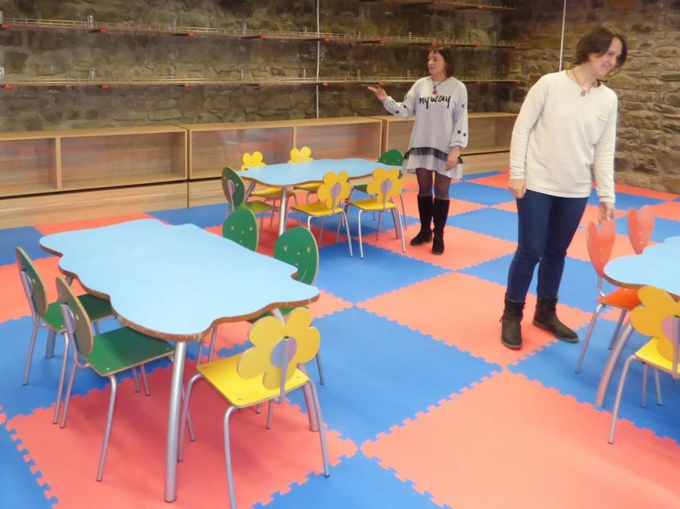 Biescas cede una sala para los alumnos más pequeños del colegio