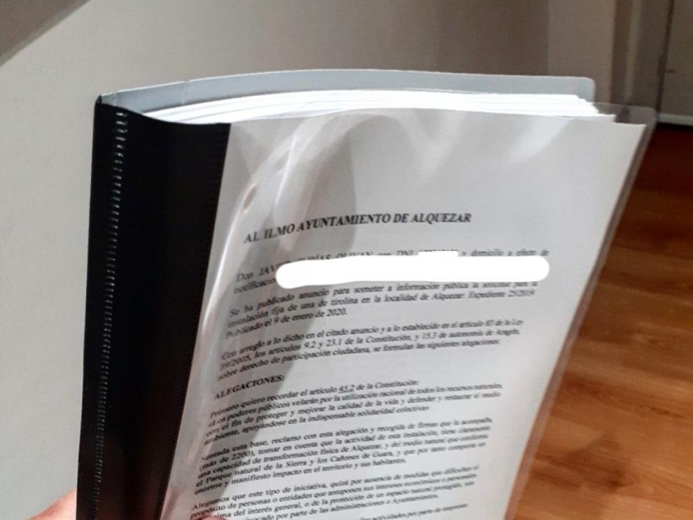 Más de 2.200 firmas recogidas en contra de la tirolina de Alquézar