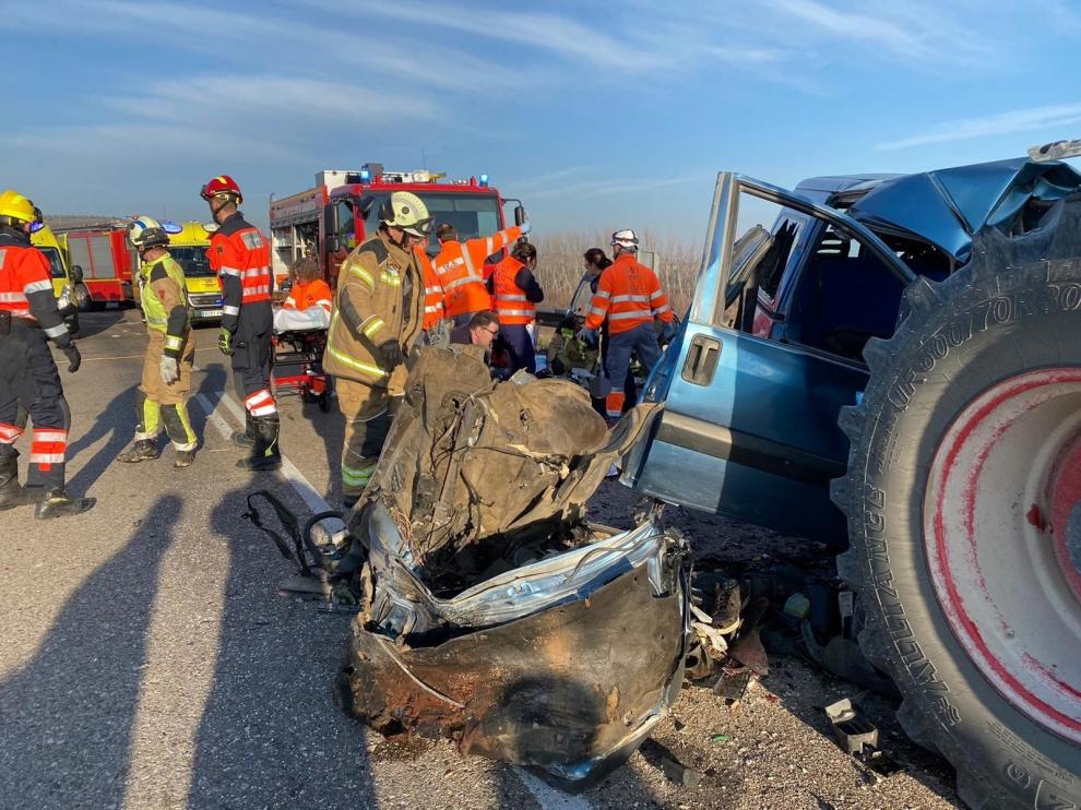 Apoyo y solidaridad a las víctimas del trágico accidente de Caspe en el que murieron cuatro personas