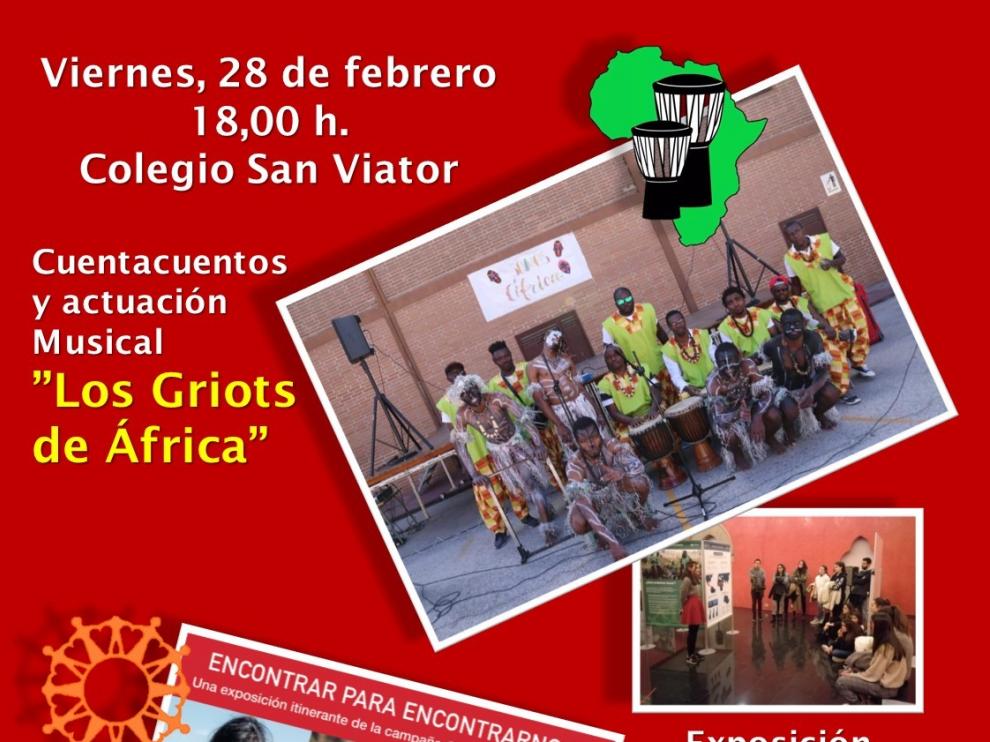 El grupo Los Griots de África presenta en Huesca su espectáculo sobre la migración