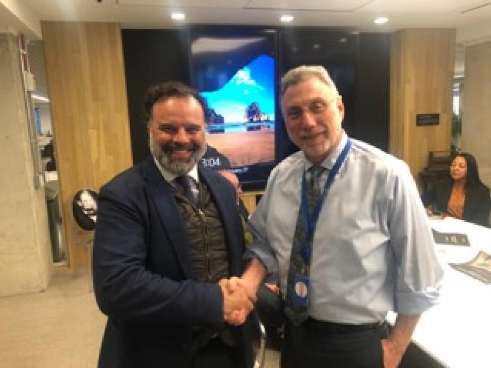 Fernando de Yarza promociona en Estados Unidos y Canadá el Congreso Mundial de Periódicos Zaragoza 2020