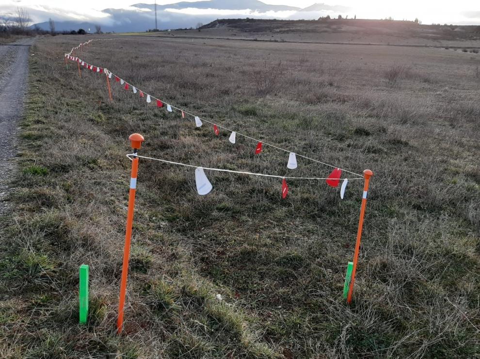 Llevan a cabo el marcado del trazado para la A-23 por Sabiñánigo