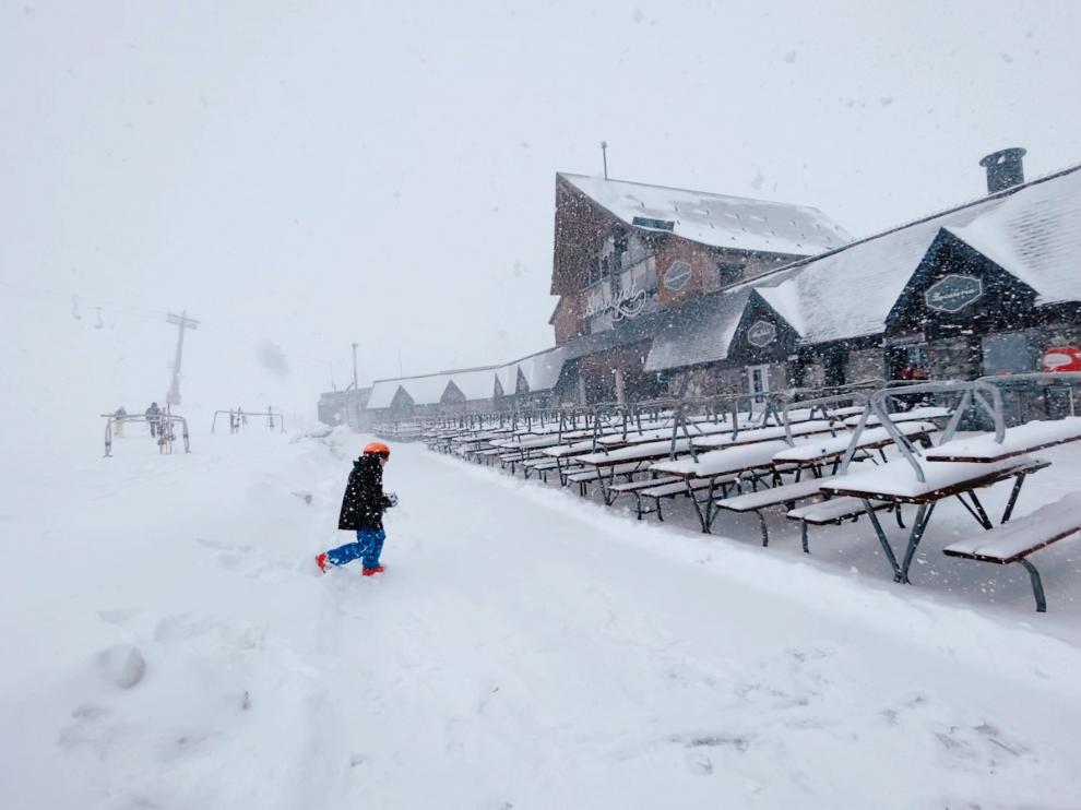 Borrasca de nieve en la provincia de Huesca