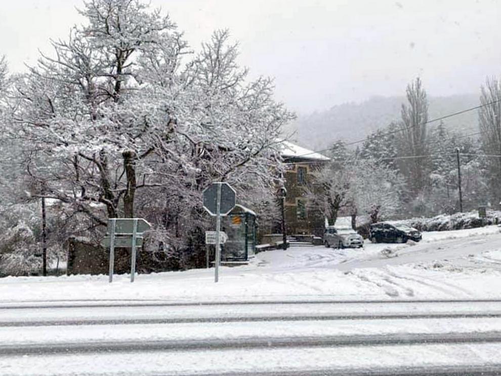 Borrasca de nieve en la provincia de Huesca