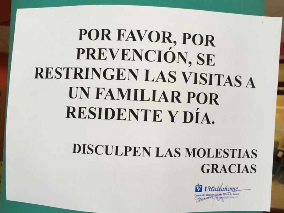 Las residencias de Huesca extreman la prevención y restringen las visitas por el coronavirus