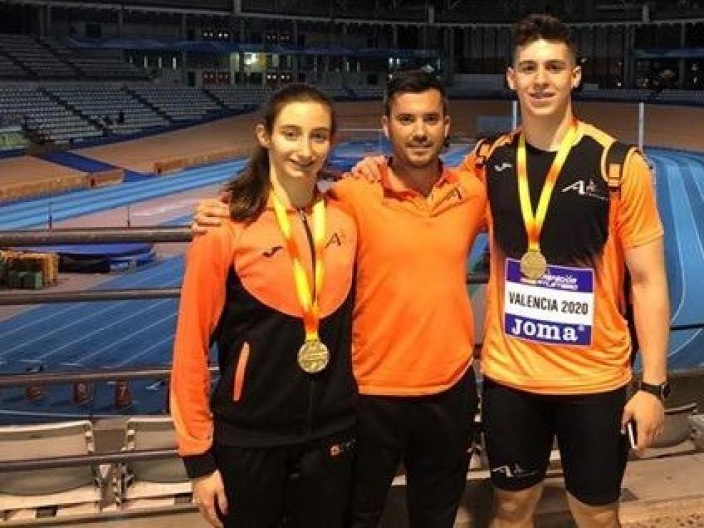 Dos oros y una plata para los altoaragoneses en el Campeonato de España Sub-18 de pista cubierta