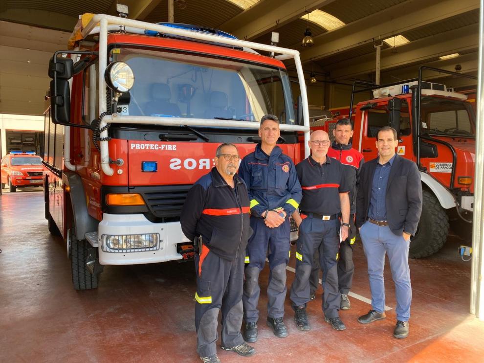 El parque de bomberos del Somontano se refuerza con seis profesionales