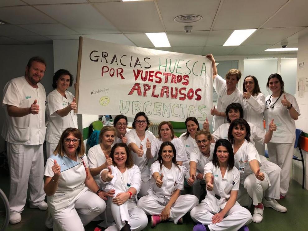 El personal del Hospital San Jorge de Huesca agradece el reconocimiento de los ciudadanos