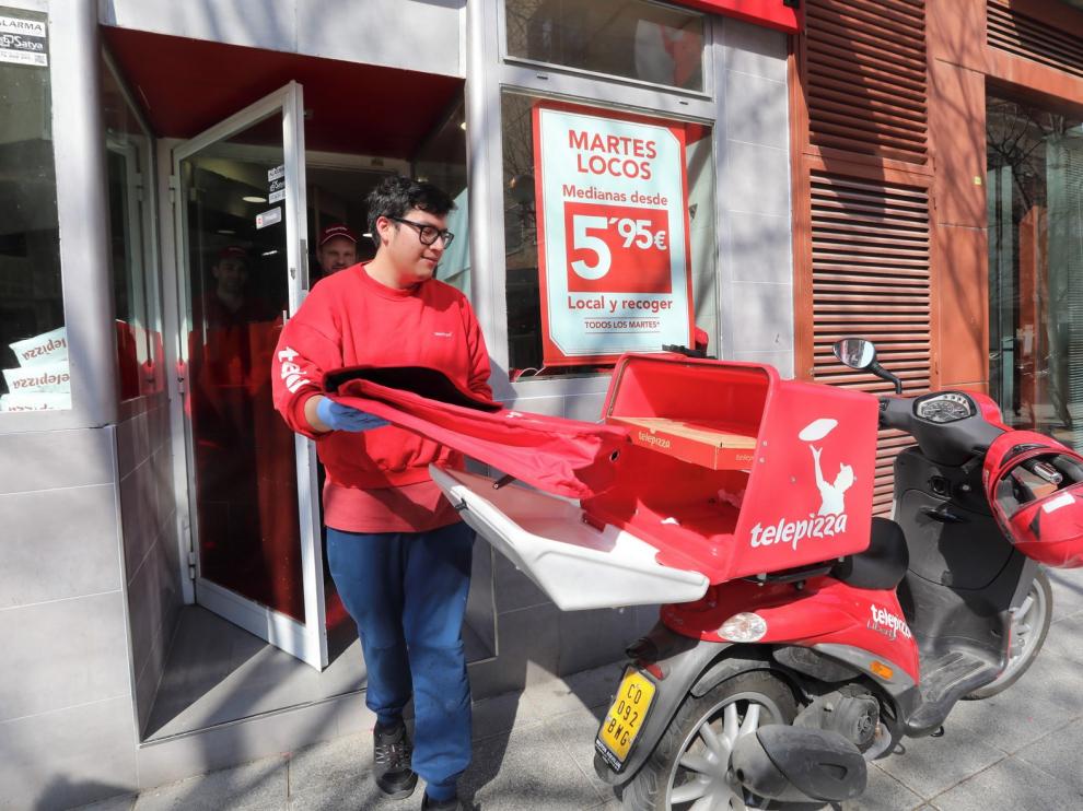 La venta de comida a domicilio también sufre en Huesca el efecto del coronavirus