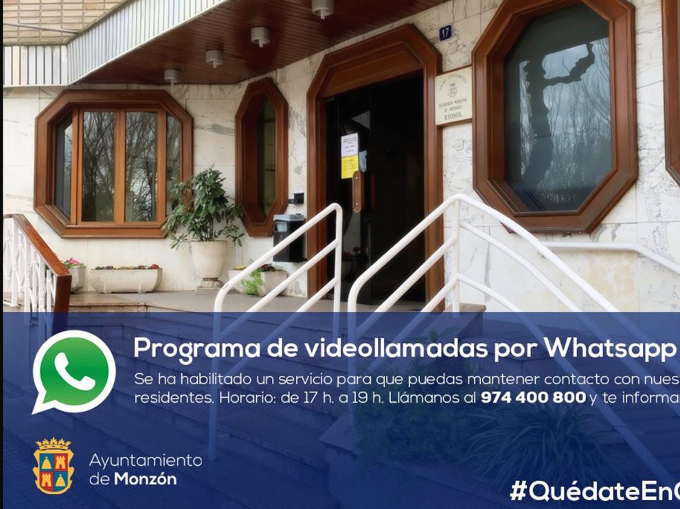 El Ayuntamiento de Monzón habilita un sistema de videollamadas para los residentes de Riosol