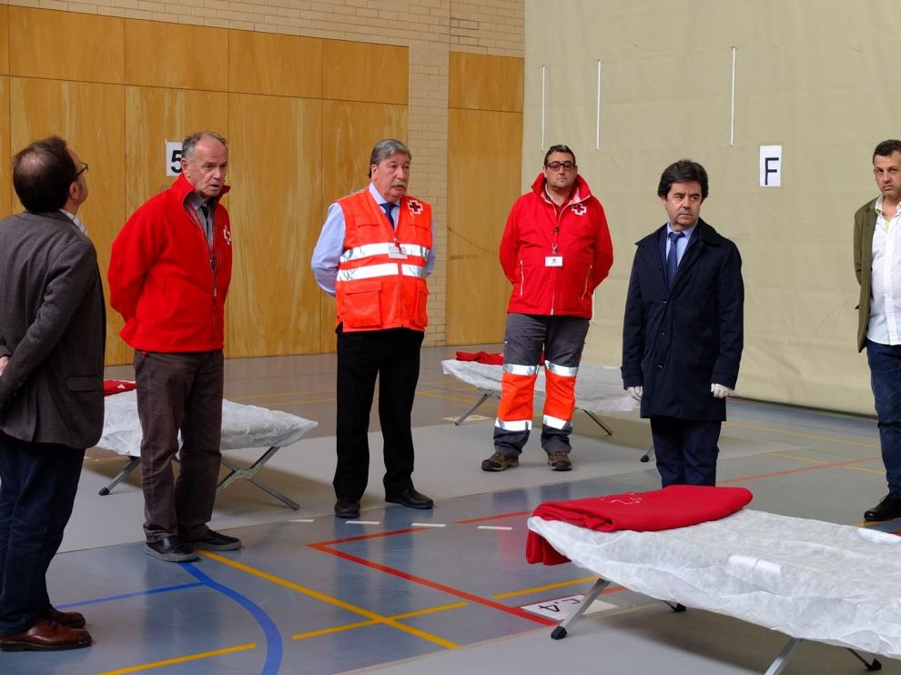 En marcha el Pabellón Río Isuela de Huesca para atender a personas sin hogar por el coronavirus