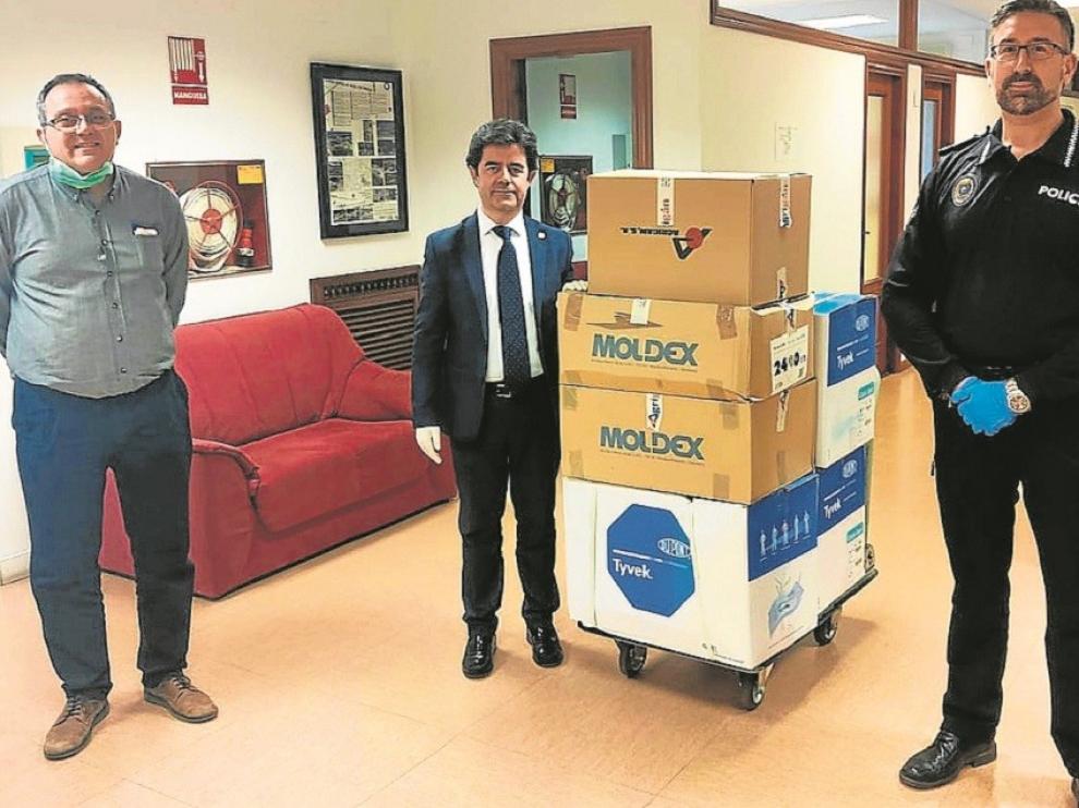Donación de materiall para frenar al coronavirus en la provincia de Huesca